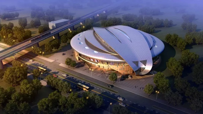 Lahek stadion posebne oblike iz jekla