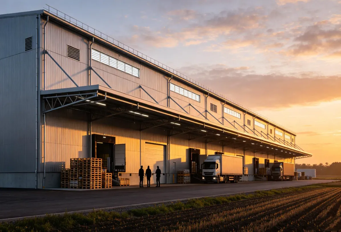 Jeklena konstrukcija gradnja logističnega centra za kmetijske izdelke