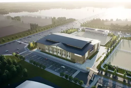 Konjeniška arena z jekleno konstrukcijo